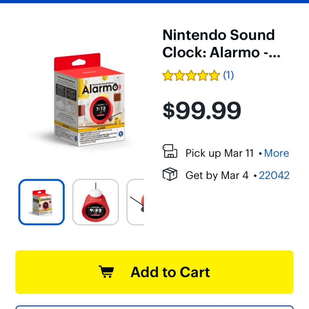 Nintendo Alarmo NEW IN BOX
